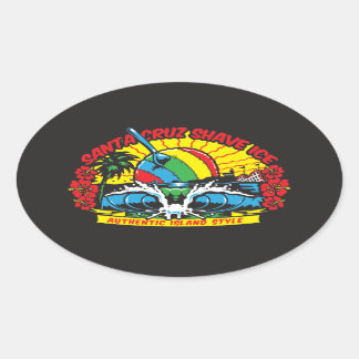 Santa Cruz Shave Ice Logo Oval Sticker
