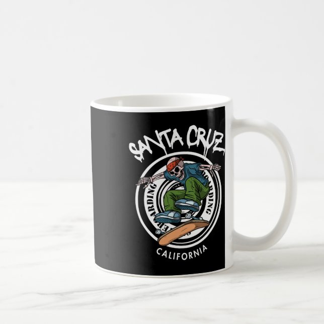 Santa Cruz Skater Laid Back California Skeleton Sk Coffee Mug (Right)