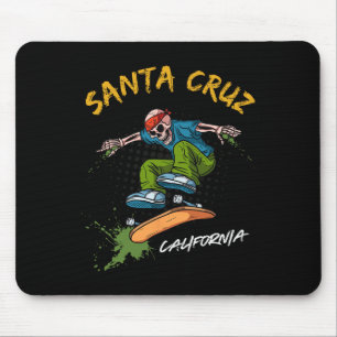 Santa-cruz Skeleton Skateboard Beach Funny Hallowe Mouse Mat