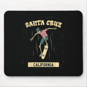 Santa Cruz Skeleton Surfing And Skateboarding Mouse Mat