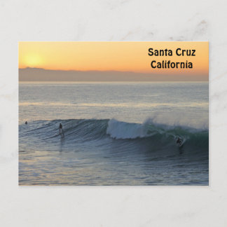 Santa Cruz Surfing at Sunrise Postcard