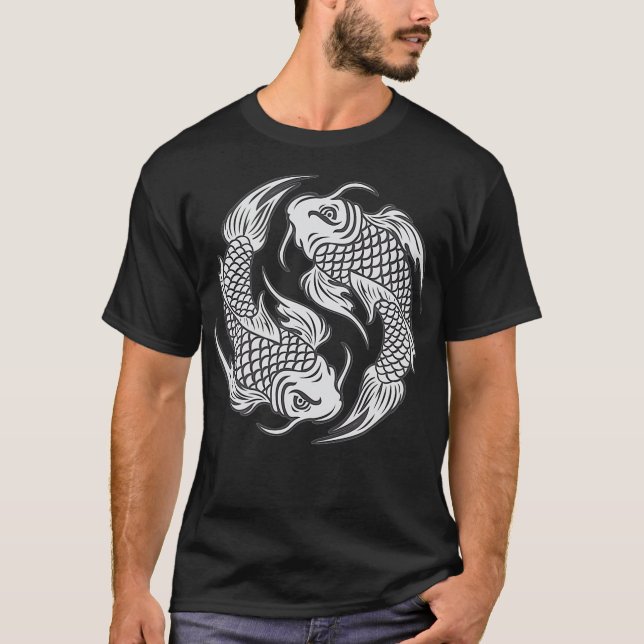 Santa Cruz t shirt Yin Yang Koi Fish t shirt (Front)