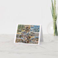 Santa Cruz Vintage Collage – Coastal Memories Art