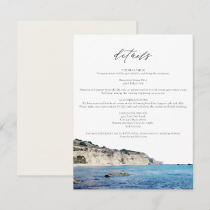 SANTA CRUZ Watercolor Skyline Travel Details Card