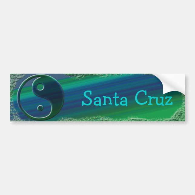 Santa Cruz Yin/Yang Bumper Sticker (Front)