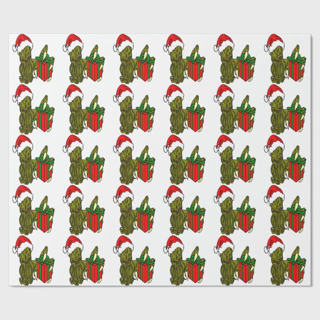 Santa Cthulhu Wrapping Paper (Flat)