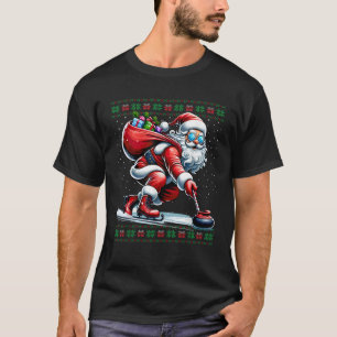 Santa Curling Ugly Christmas Sweater 