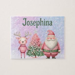 Santa Custom Child Name Puzzle