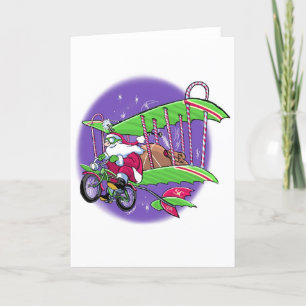 Santa Cycle Christmas Card