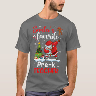Santa Dabbing Snow Presents Santas Favourite Prek T-Shirt
