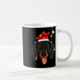 Santa Dachshund Light Christmas  Coffee Mug