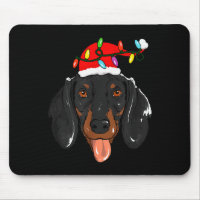 Santa Dachshund Light Christmas 