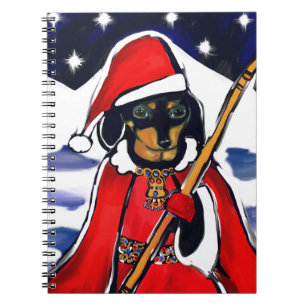 SANTA DACHSHUND NOTEBOOK