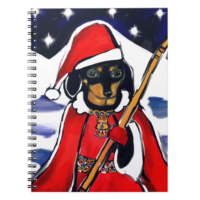 SANTA DACHSHUND NOTEBOOK (Front)