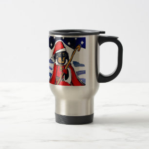 SANTA DACHSHUND TRAVEL MUG