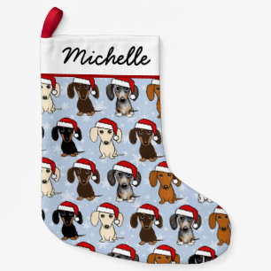 Santa Dachshunds Cute Wiener Dogs Christmas Small Christmas Stocking