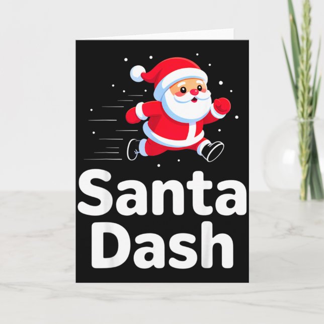 Santa Dash Christmas Running Runner Costume Xmas 5 Card (Front)