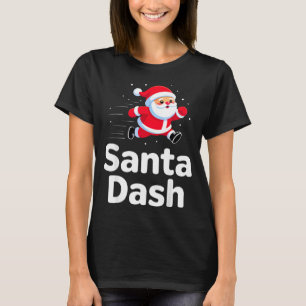 Santa Dash Christmas Running Runner Costume Xmas 5 T-Shirt