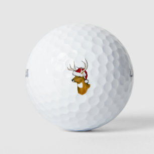 santa deer golf balls
