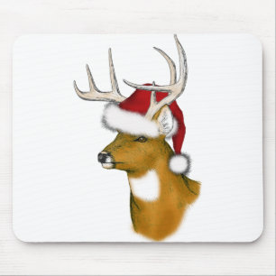 santa deer mouse mat