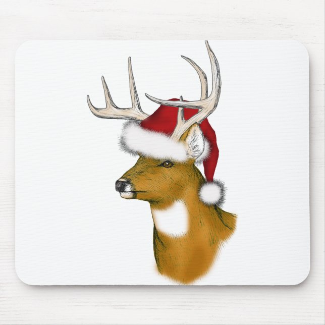 santa deer mouse mat (Front)