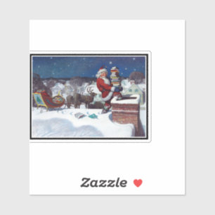 Santa Delivering Books at Christmas,