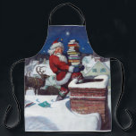 Santa delivering books for Christmas Apron<br><div class="desc">Santa delivering books for Christmas,  famous painting by N.C. Wyeth.</div>