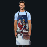 Santa delivering books for Christmas Apron<br><div class="desc">Santa delivering books for Christmas,  famous painting by N.C. Wyeth.</div>