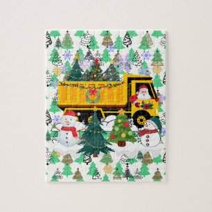 Santa Delivering Christmas Trees Jigsaw Puzzle