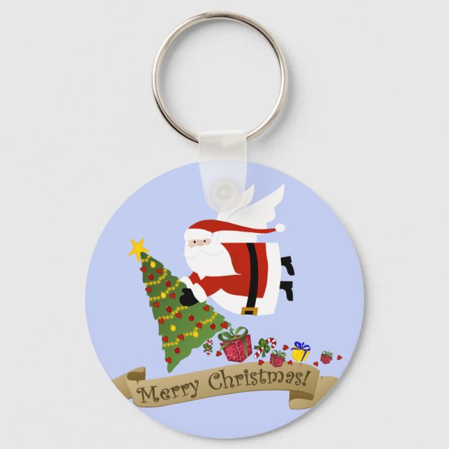 Santa Delivers | Christmas Keychain (Front)