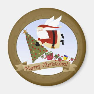 Santa Delivers | Christmas Magnet