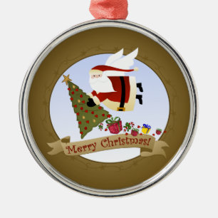 Santa Delivers Christmas Ornament