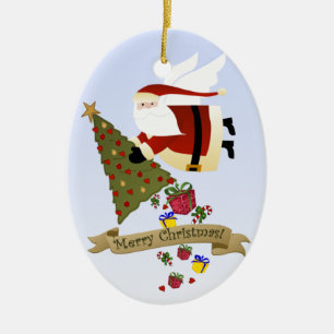 Santa Delivers   Christmas Ornament