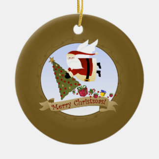 Santa Delivers | Christmas Ornament