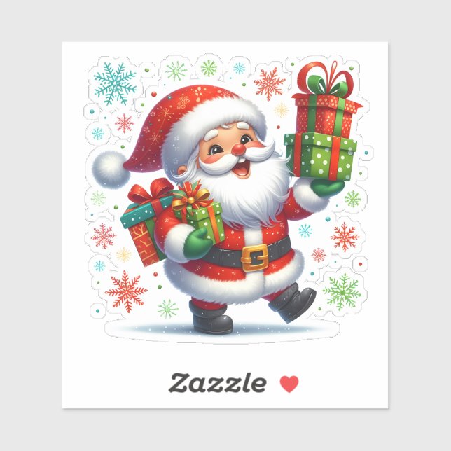 Santa Delivers Colourful Gifts This Winter (Sheet)