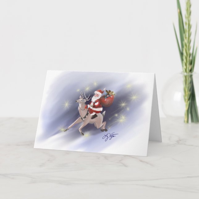 Santa Delivers Greeting Card (Front)