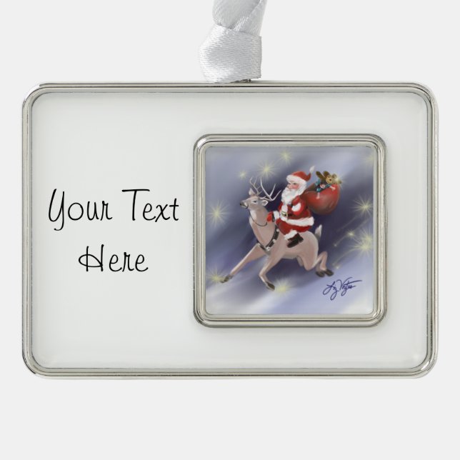 Santa Delivers Ornament (Front)