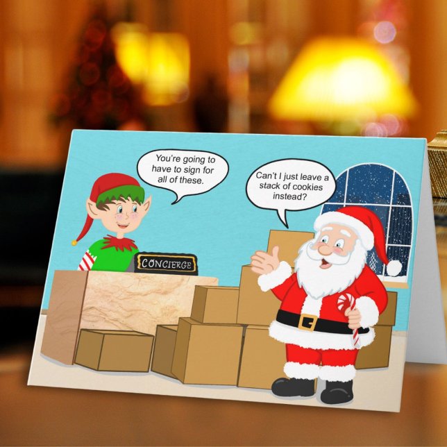 Santa Delivery Concierge Christmas Humor Card (Creator Uploaded)