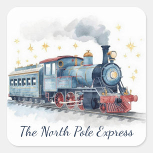 Santa Delivery Stickers for Boys   Blue & Gold