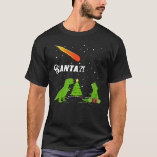SANTA! Dinosaur Extinction Asteroid Christmas T-Shirt