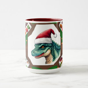 Santa Dinosaur  Mug