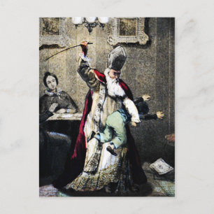 Santa Disciplines Child Postcard