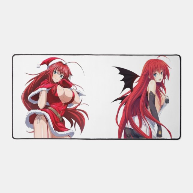 Santa Diva Anime Winter Outfit - Desk Mat (Front)