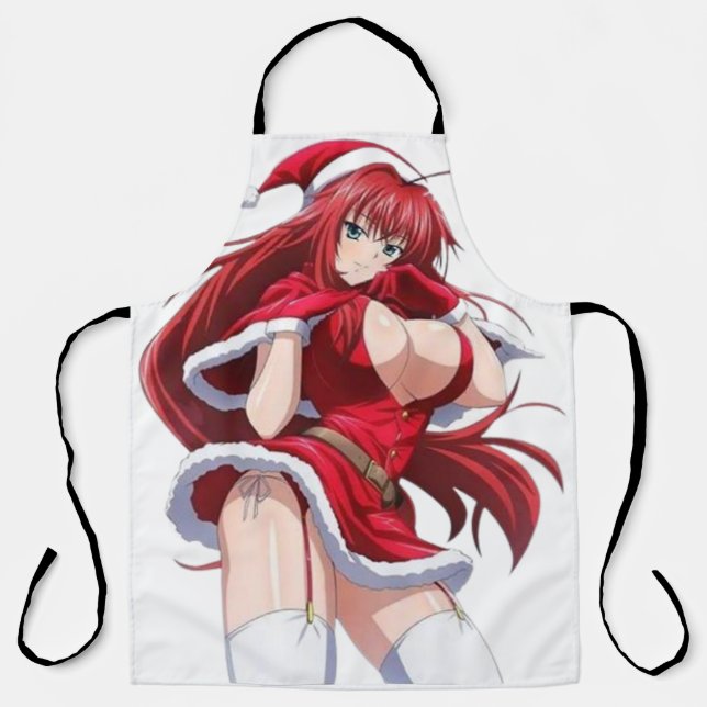 Santa Diva Anime WinterOutfit-All-Over Print Apron (Front)