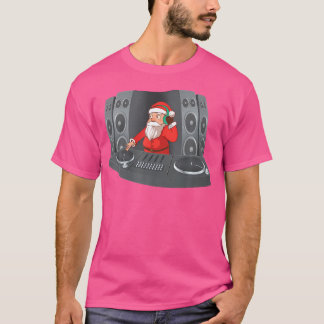 Santa Dj Christmas Gift Deejay Techno Hip Hop Part T-Shirt