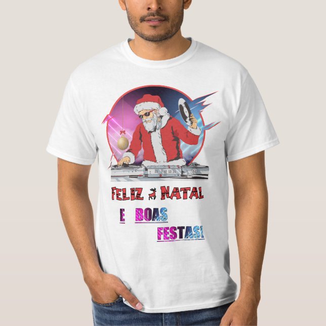 Santa DJ white shirt (Front)