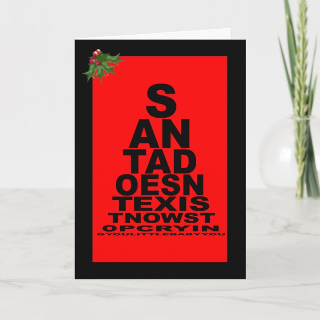 Santa doesn't exist  Christmas Holiday Card (Front)