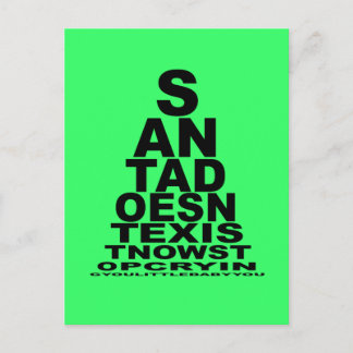 Santa doesn't exist holiday postcard