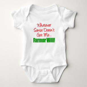 Santa Doesn't Get Me Farmor Will Baby Bodysuit