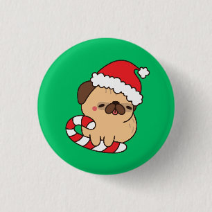 Santa Dog 3 Cm Round Badge